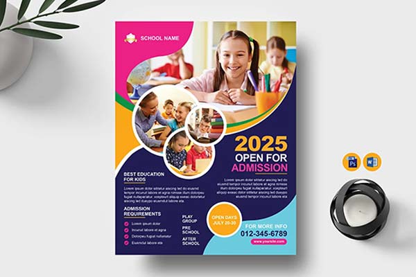 School Admission Flyer Templates – Free & Premium PSD, Ai, Word ( Doc ), InDesign, Vector, EPS, PNG, PDF, Formats Download